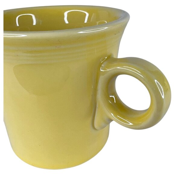 2 Fiesta Yellow Sunflower Ceramic Coffee Mugs O Ring Handle Cup 8 Ounce Unused - Picture 8 of 9